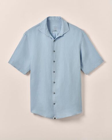 johnnie-O Short Sleeve Hangin' Out Linen Button Down Shirt - Gianni in Saudi Arabia