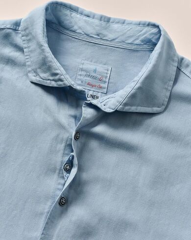 johnnie-O Short Sleeve Hangin' Out Linen Button Down Shirt - Gianni in Saudi Arabia