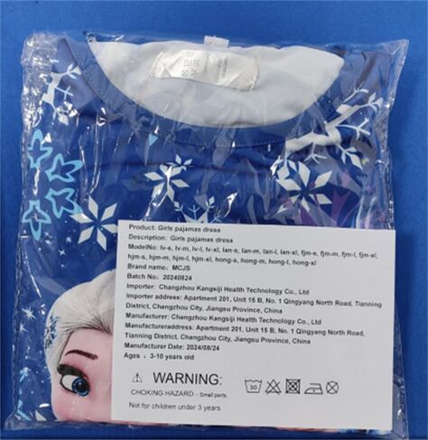 US Ship Little Girls Elsa Snow Queen Dress Toddler Kids Pajamas Dress Night Gown Anna Princess Clothes in Saudi Arabia