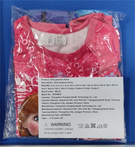 US Ship Little Girls Elsa Snow Queen Dress Toddler Kids Pajamas Dress Night Gown Anna Princess Clothes in Saudi Arabia