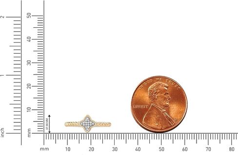 DZON Sterling Silver 1/20 CT. TDW Diamond Flower Shape Cluster Promise Ring Love Gift for Women (I-J, I2) in Saudi Arabia