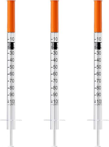 U-100 1mL/cc Lab Syringes with 30G 1/2" (12.7mm) Needle Individually Wrapped, Pack of 100 in Saudi Arabia