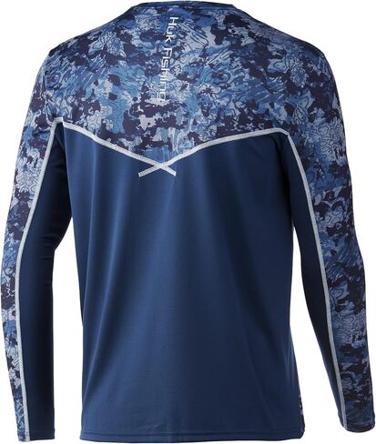 Huk Men's Standard Icon X Camo Long Sleeve Performance Fishing Shirt, Boca Grande, Medium in Saudi Arabia