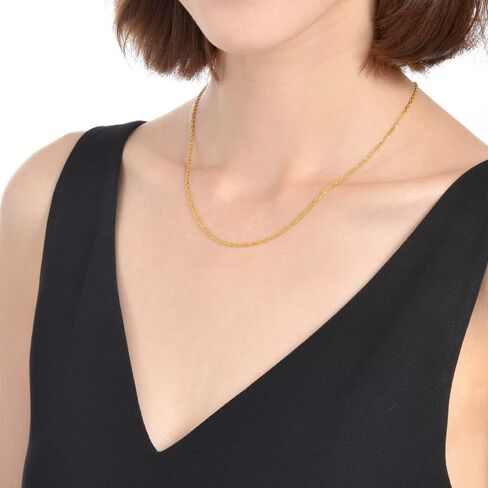 Sang Sang Sang 999.9 24K Solid Gold Price-By-Roight Gold Twisted ، Singapore Chain Necklace 64425N in Saudi Arabia