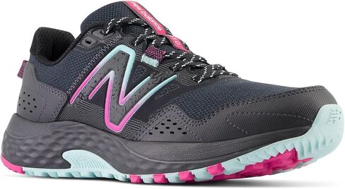 حذاء الجري 410v8 Trail للسيدات من New Balance، أسود/سماوي ساطع/وردي عالي، 8.5 واط in Saudi Arabia