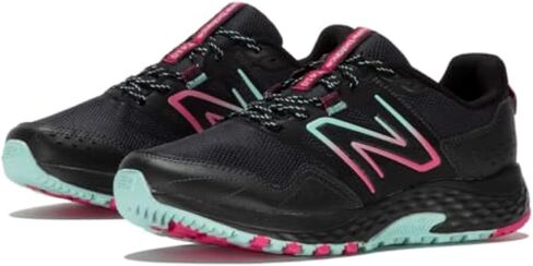 حذاء الجري 410v8 Trail للسيدات من New Balance، أسود/سماوي ساطع/وردي عالي، 8.5 واط in Saudi Arabia