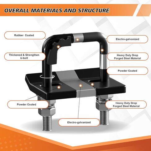 TIROL Hitch Tightener Anti-Rattle Clamp - Heavy Duty Hitch Stabilizer for 1.25" to 2" Trailer Hitches Reduce Movement on Hitch Mount Hitch Tray Cargo Carrier Bike Rack, RV Trailer Accessories (Black) in Kuwait