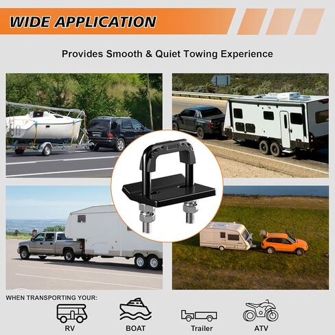 TIROL Hitch Tightener Anti-Rattle Clamp - Heavy Duty Hitch Stabilizer for 1.25" to 2" Trailer Hitches Reduce Movement on Hitch Mount Hitch Tray Cargo Carrier Bike Rack, RV Trailer Accessories (Black) in Kuwait