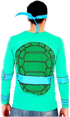 Teenage Mutant Ninja Turtles Long Sleeve Costume Green T-Shirt & Eye Mask in Saudi Arabia
