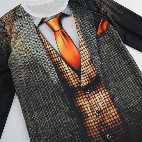 Mens Tuxedo T-Shirt 3D Print Funder Long Sleeve Party in Saudi Arabia