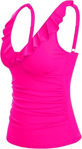 Tankini Tankini للسيدات فقط - بدلة الاستحمام في البطن أعلى الكشكش in Saudi Arabia