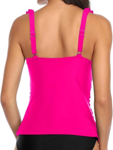 Tankini Tankini للسيدات فقط - بدلة الاستحمام في البطن أعلى الكشكش in Saudi Arabia