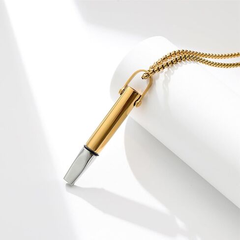 Quit Smoking Necklace and Quit Vaping Tool - Breathing Necklace with Filter Cotton for Mindful Breathing Training, Stainless Steel Focus Aid Includes Replaceable Unscented Cotton Filters in Saudi Arabia