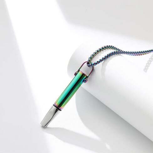 Quit Smoking Necklace and Quit Vaping Tool - Breathing Necklace with Filter Cotton for Mindful Breathing Training, Stainless Steel Focus Aid Includes Replaceable Unscented Cotton Filters in Saudi Arabia