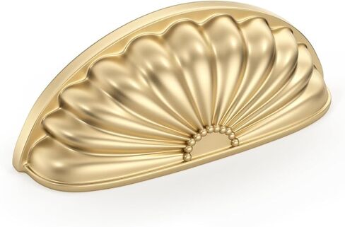 Gold Cabinet Handles Drawer Pulls Finger Edge Pull for Half Luxury Hardware Hole Center Brushed Brass Knobs(2,3in Hole Centers) in Saudi Arabia