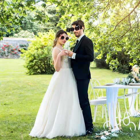 Bride and Groom Sunglasses,Engagement Sunglasses Bride to Be Glasses for Wedding Shower Masquerade Bachelorette Party Photo Props in Saudi Arabia