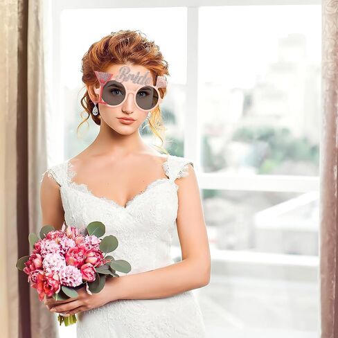Bride and Groom Sunglasses,Engagement Sunglasses Bride to Be Glasses for Wedding Shower Masquerade Bachelorette Party Photo Props in Saudi Arabia