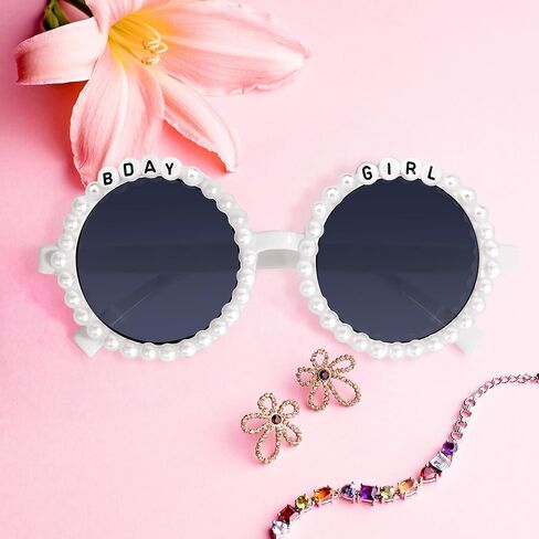 Birthday Party Bday Girl | Bday Crew Sunglasses Set of 4 | Fun Birthday Accessories & Party Favors for Girls and Women in Saudi Arabia