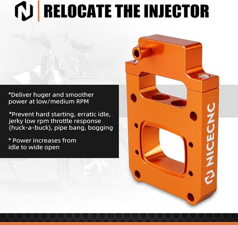 Aluminum Motorcycles Fuel Injectors Relocation Block Compatible with KTM XCW 150 TPi 2020-23 250 XC-W TPi 2018-23 300 XC-W TPi 2019-23,Compatible with Husqvarna TE250i TE300i 18-23,See fitment in Saudi Arabia