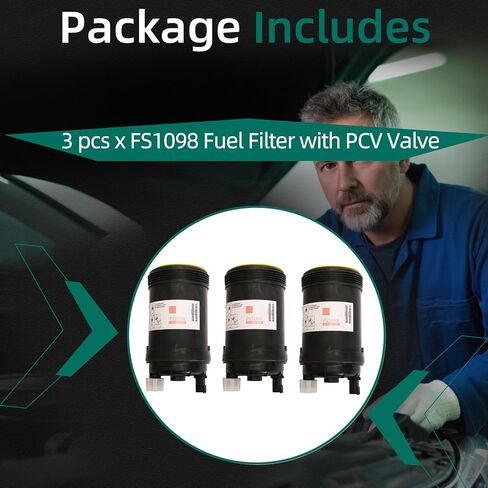 6 حزمة FS1098 فاصل الوقود/فاصل المياه مع صمام PCV ، ل W100CFI W120CFI W130CFI ، ل Cummins B6.7 ISB6.7/QSB6.7 ISL8.9 L9 محركات سلسلة in Saudi Arabia