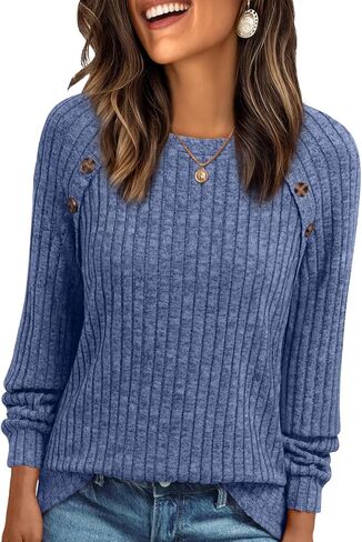 AUTOMET Womens Long Sleeve Shirts Dressy Casual Tunic Tops Lightweight Sweaters Blouses Fall Clothes 2025 in Saudi Arabia