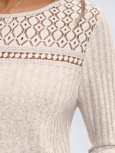 AUTOMET Womens Lace Long Sleeve Shirt Fall Top Fashion Dreesy Casual Tunic Sweaters Mesh Clothes Trendy Work Cute Outfits in Saudi Arabia