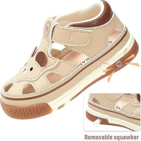 Baby and Toddler Boys & Girls Summer Sneakers Lightweight Sandals Breathable Strap Athletic Running Squeak Shoes Prevention of Child Wandering in Kuwait