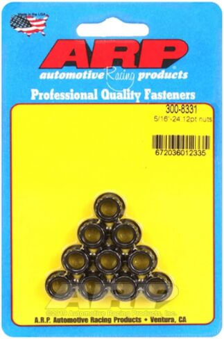 ARP Nut Kit 5/16In 24 12Pt Pack of 10 in Saudi Arabia