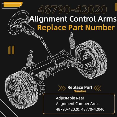 أذرع التحكم في المحاذاة الخلفية القابلة للتعديل ، طقم الأسلحة CAMBER مناسبة لـ Toyota RAV4 2006-2018 ، لـ LEXUS NX200T NX300H NX300 2015-2021# 48790-42020 ، 48770-42040 (مجموعة 2） in Kuwait
