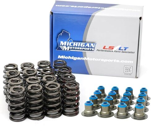 Michigan Motorsports .600" Beehive LS Valve Springs with Seals - Set of 16 - Fits 1997-2013 4.8L 5.3L 6.0L 6.2L LS Engines - LS1 LS2 LS3 LM7 L33 LQ4 L92 L96 in Saudi Arabia