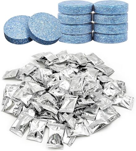 100 PCS Car Windshield Washer Fluid Tablets, Auto Window Glass Concentrated Tablets Cleaner for Clear Vision, Vehicle Windshield Wiper Fluid Cleaning Solid Effervescent in Saudi Arabia