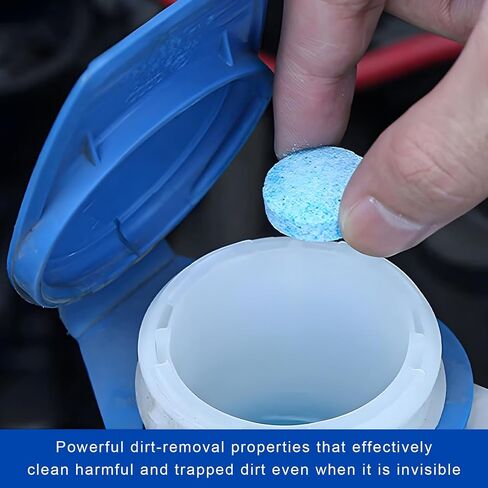 100 PCS Car Windshield Washer Fluid Tablets, Auto Window Glass Concentrated Tablets Cleaner for Clear Vision, Vehicle Windshield Wiper Fluid Cleaning Solid Effervescent in Saudi Arabia
