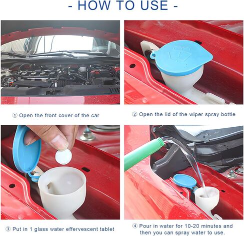 100 PCS Car Windshield Washer Fluid Tablets, Auto Window Glass Concentrated Tablets Cleaner for Clear Vision, Vehicle Windshield Wiper Fluid Cleaning Solid Effervescent in Saudi Arabia