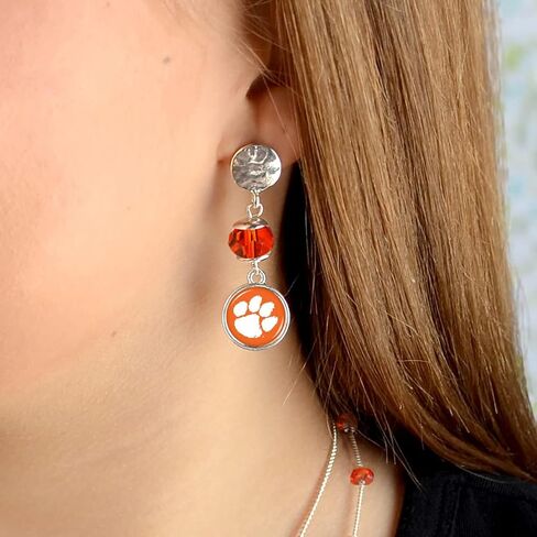 Ohio State Buckeyes Logo Jewelry Combo (Bracelet, Necklace, Earrings), Red in Saudi Arabia