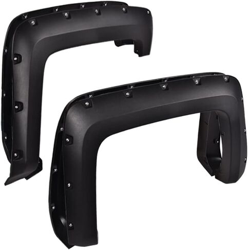 تغطية العجلة المرفقة من Cheda Fender Fender Flares ، متوافقة مع 2007-2013 Chevy Silverado 1500/2007-2014 Chevy Silverado 2500HD 3500HD Fleetside New Body Body 78 "/97.6" سرير طويل لا يناسب GMC Sierra in Kuwait