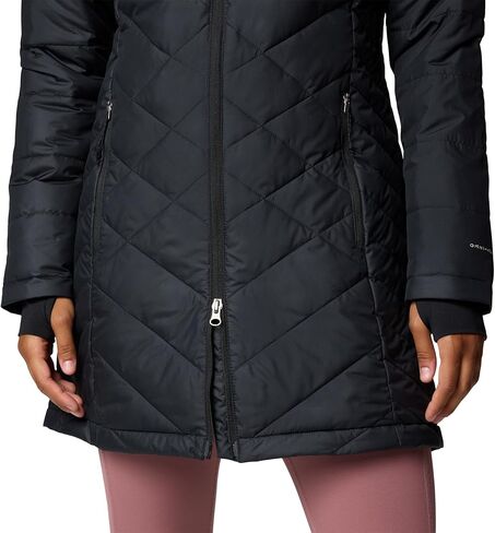 Columbia Women's Heavenly Long Hooded Jacket, Dark Coral, Medium in Saudi Arabia