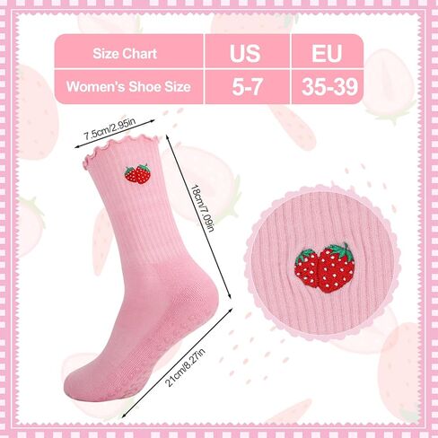 Jspupifip 4 Pairs Women Non-Slip Yoga Socks Cute Ruffle Grippy Socks for Pilates Barre Ballet Fitness Workout in Saudi Arabia