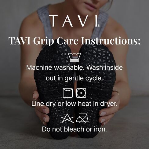 TAVI Savvy Pilates Socks - Grip Socks for Women with Non-Slip Grips, Heel Tab, Arch Support, Wear for Yoga, Barre in Saudi Arabia