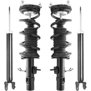 UNITY AUTOMOTIVE 4-11407-255090-001 Front and Rear Replacement Complete Strut Assembly Shock Kit Fits 2009-2013 Infiniti G37 Coupe