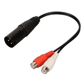 SUNGOOYUE XLR Male to Dual Female Y Splitter Cable, 0.6ft 3 Pin Cord Adapter for Mixers Power Amplifier
