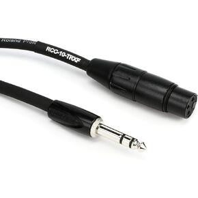 Roland Black Series Interconnect Cable, 1/4-Inch TRS to XLR (Female), 10-Feet
