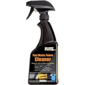 Flitz Flat Matte Finish Cleaner, Matte Spray Paint Wrap For Cars - Removes Dust and Oily Residue - Safe For All Paints - Made in the USA - 16 oz. Spray Bottle