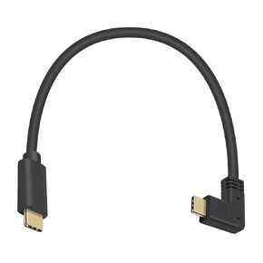 Poyiccot USB C Right Angle Cable 100W, 40Gbps USB C Cable Short, 1.5Feet Right Angle USB 4 Cable for Thunderbolt 4 Cable, Short USB C to USB C Cable Support 8K@60Hz Video for MacBook Pro/Air