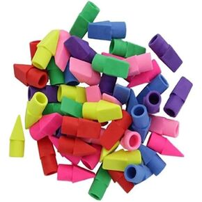 10Pcs Multi-Colored U-M Painting Classroom Pencil Erasers Top Caps Eraser Toppers Student Correction Supplies Nice Pencil-Top Erasers