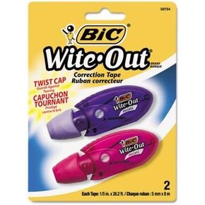 Wite-Out Mini Twist Correction Tape, Non-Refillable, 1/5 x 314", 2/Pack"