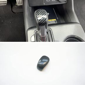 Carbon Fiber Style Interior Gear Shift Knob Trim Small Fit for Honda Civic 11th Gen 2022 2023 HR-V 2023 (Gear Shift Knob Cover S, Carbon Fiber Style)
