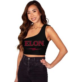 Lojobands Women's Tailgate Outfit College One Shoulder Top Tank Top Crop Top One Size Fits Most