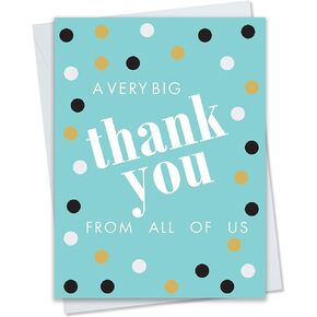 Big Dot Jumbo Thank You Card - Extra Large 9 x 12 with Envelope - Blue