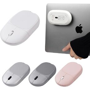 Magnito Mouse - Compact Wireless Mouse for MacBook iPad Laptop, Magnetic Attachable, Bluetooth, Silent Clicks, Best Travel Mouse, Windows/Mac/Linux/Chrome/iPad (Space Gray)