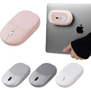 ماوس Magnito - ماوس لاسلكي صغير الحجم لأجهزة الكمبيوتر المحمول MacBook iPad، قابل للربط المغناطيسي، بلوتوث، نقرات صامتة، أفضل ماوس للسفر، Windows/Mac/Linux/Chrome/iPad (رمادي فلكي)
